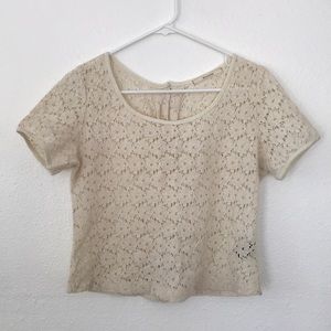 cream lace top